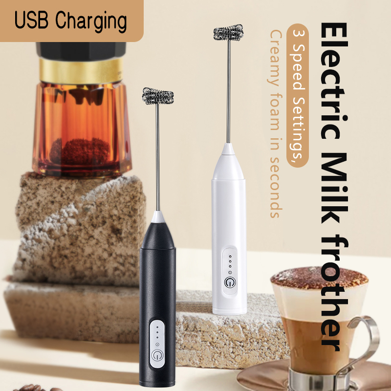 ワイヤレスミルク泡立て器電気充電ハンドヘルドブレンダー電気小 - Electric Milk Frother Handheld のレビューと価格