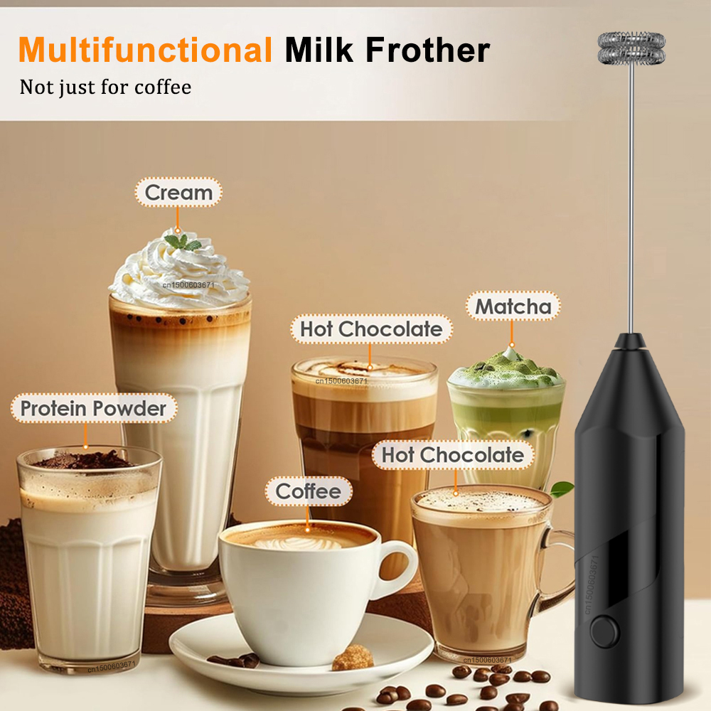 電動ミルク泡立て器ワイヤレスエッグビーターステンレス鋼ミニハ - Electric Milk Frother Handheld のレビューと価格