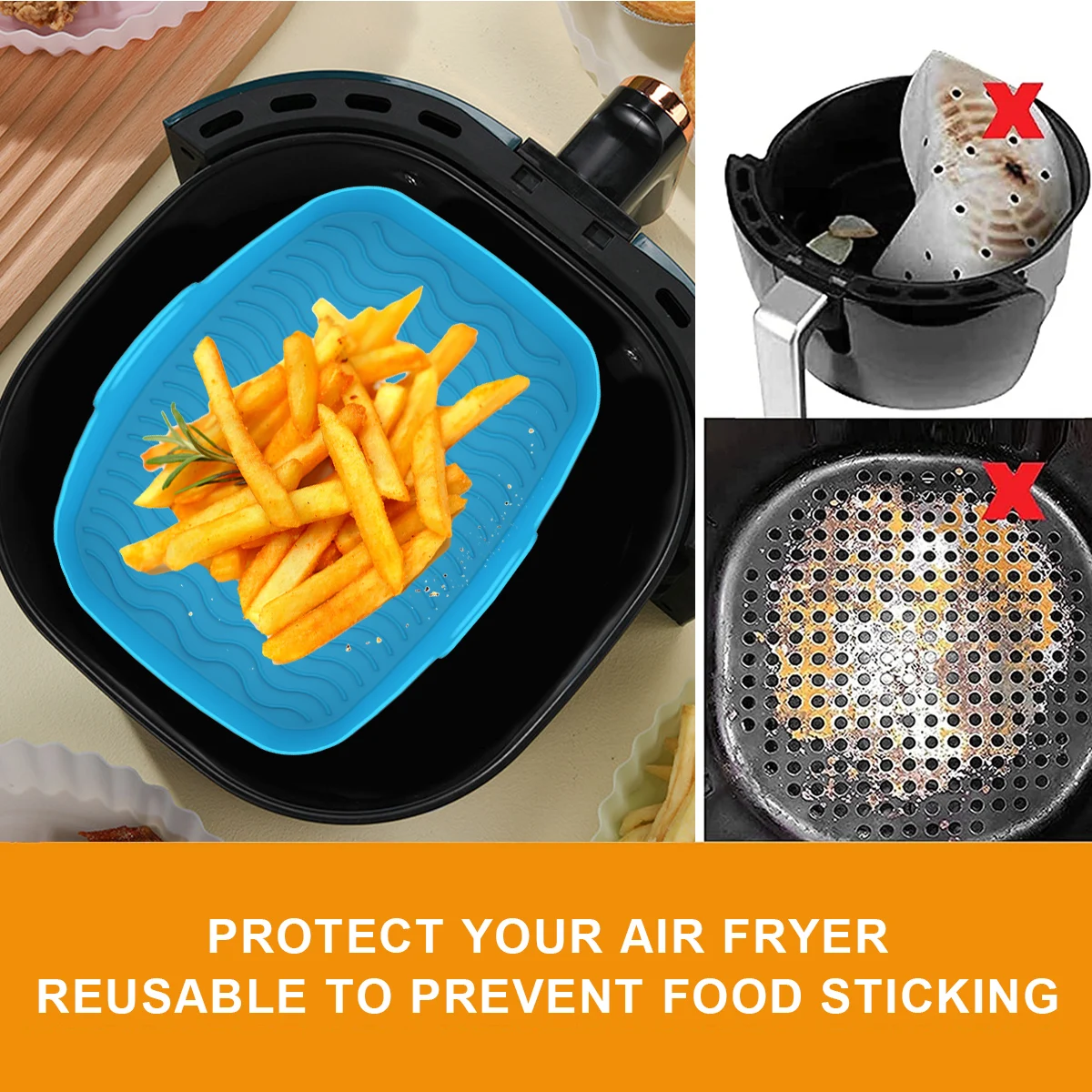 2 個エアフライヤーシリコンライナー忍者デュアルエアフライヤ - Air Fryer Silicone Pot Liner のレビューと価格