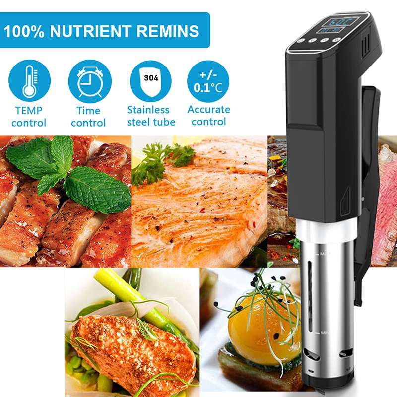 真空スローフードクッキングマシン,1000W,頑丈な浸漬ヒー - Digital Sous Vide Precision Cooker のレビューと価格