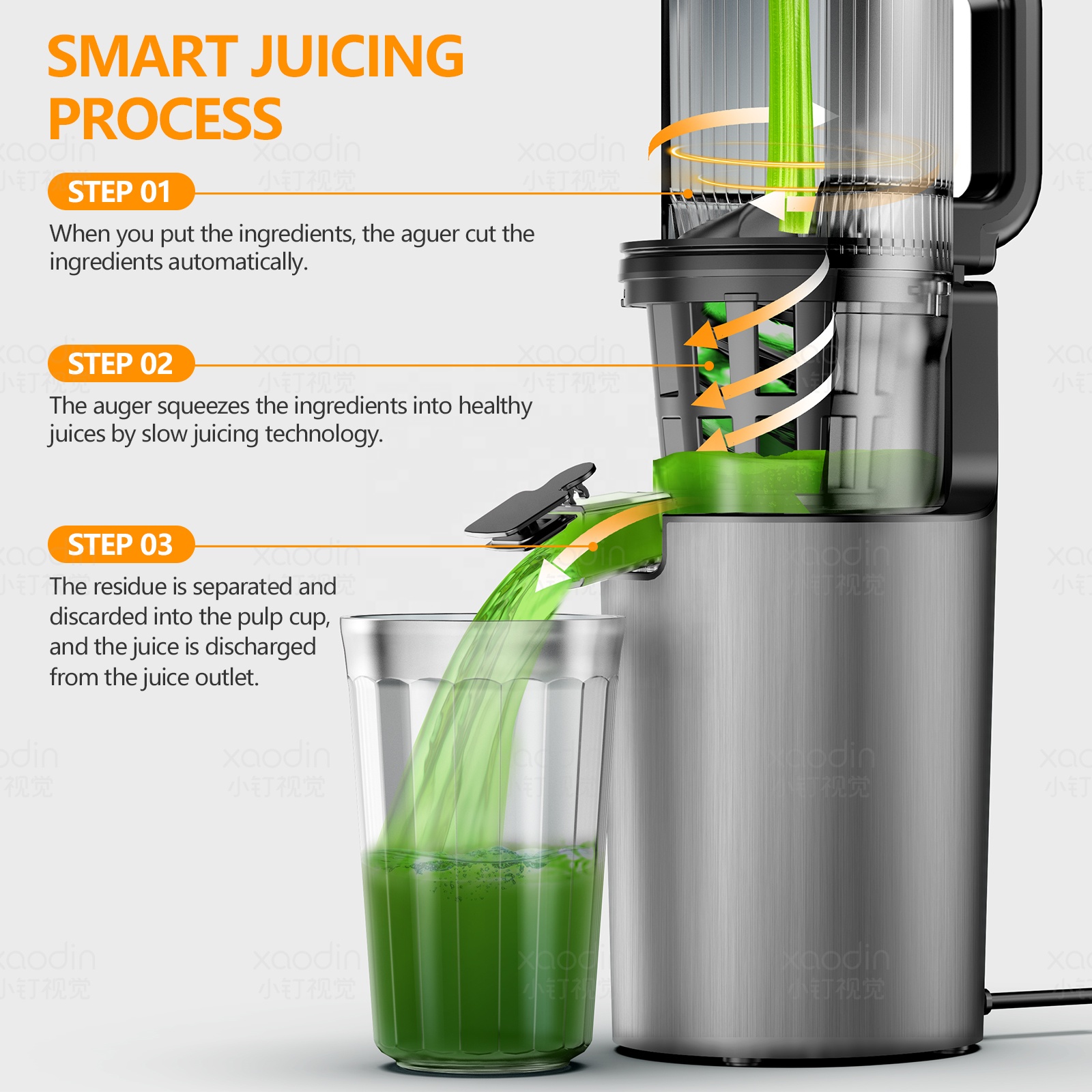 2023年工場製高品質電動ポータブルステンレス鋼フルーツコー - Electric Slow Juicer Cold Press のレビューと価格