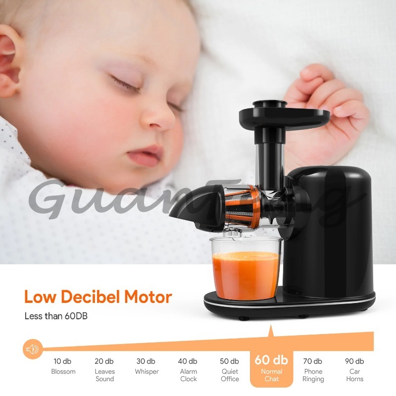 コールドプレススロージューサー電動抽出器、静音で清掃が簡単な - Electric Slow Juicer Cold Press のレビューと価格