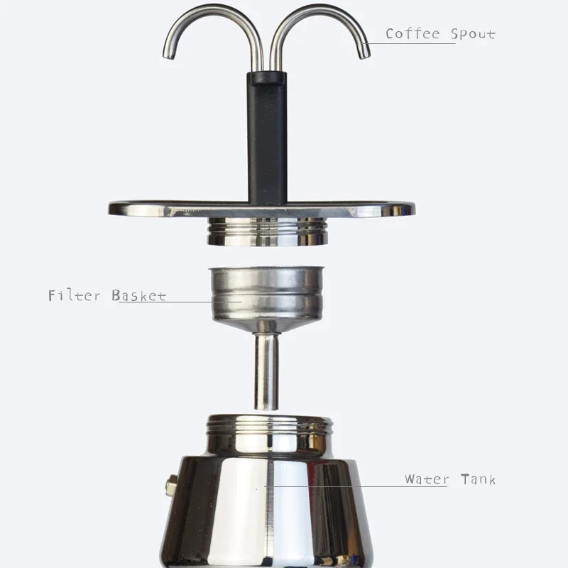 ステンレス鋼のミニ鍋,二重管,イタリアのコーヒーメーカー,家 - Small Appliances のレビューと価格