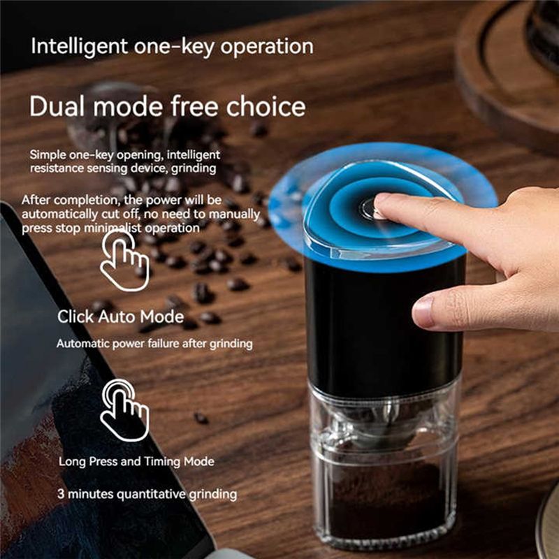 J1UL1N ポータブルミニコーヒーグラインダー、自動電動コ - Coffee Bean Grinder Electric のレビューと価格
