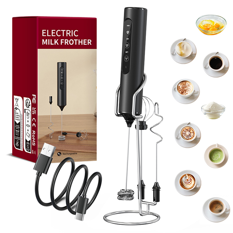 3 in 1 電動ハンドミルクフォーマー、3段階速度調整、ミ - Electric Milk Frother Handheld のレビューと価格