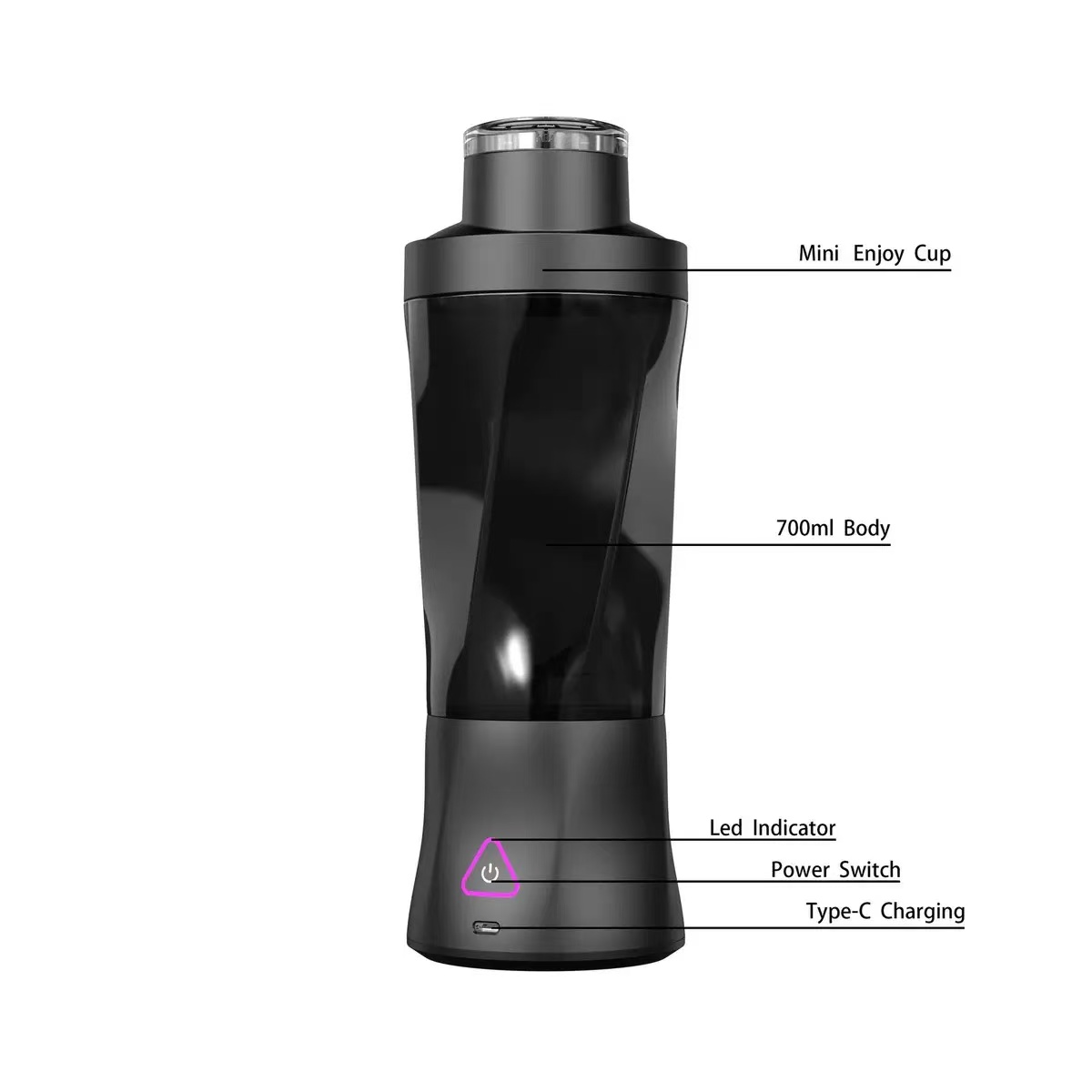 ポータブル電動ジューサーブレンダー 700ML 多機能 US - Portable Blender Usb Rechargeable のレビューと価格