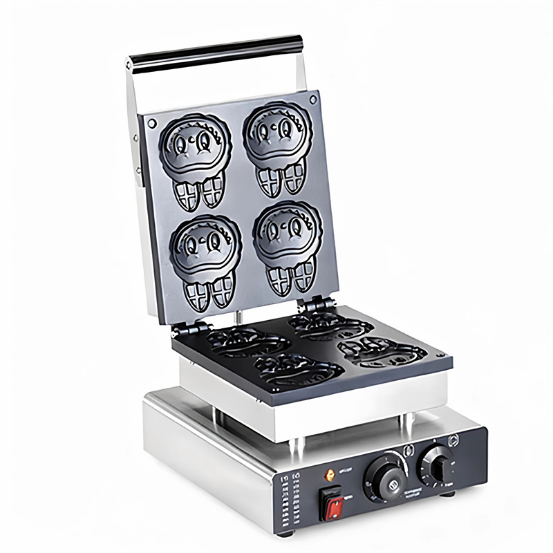 プロ仕様の漫画型ワッフルメーカー 電気式4個焼きワッフルメー - Mini Waffle Maker Machine のレビューと価格