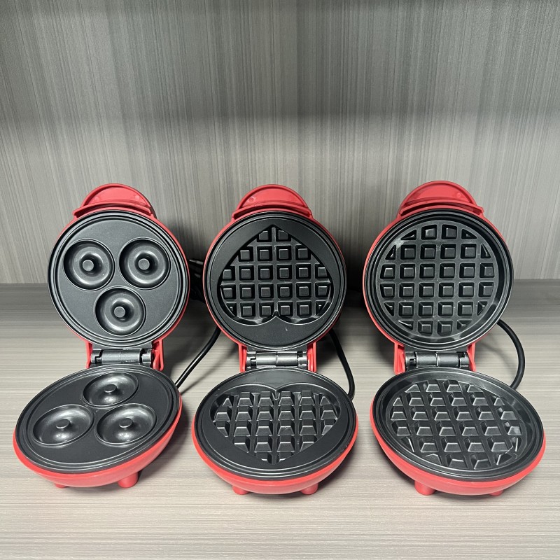多機能ミニハート型ワッフルメーカー両面加熱朝食トースター、ポ - Mini Waffle Maker Machine のレビューと価格