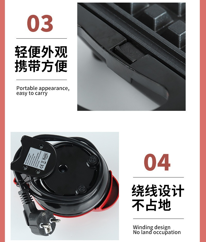 多機能ミニハート型ワッフルメーカー両面加熱朝食トースター、ポ - Mini Waffle Maker Machine のレビューと価格
