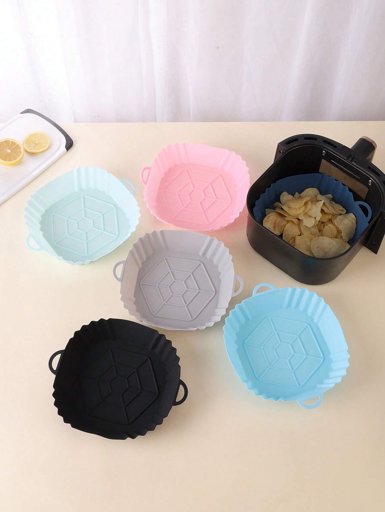 エアフライヤー用シリコンポット1個、モダンなエアフライヤー用 - Air Fryer Silicone Pot Liner のレビューと価格