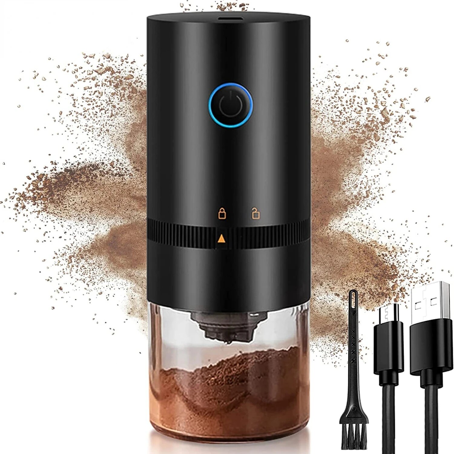 コーヒーグラインダータイプc usb充電プロセラミック粉砕コ - Coffee Bean Grinder Electric のレビューと価格