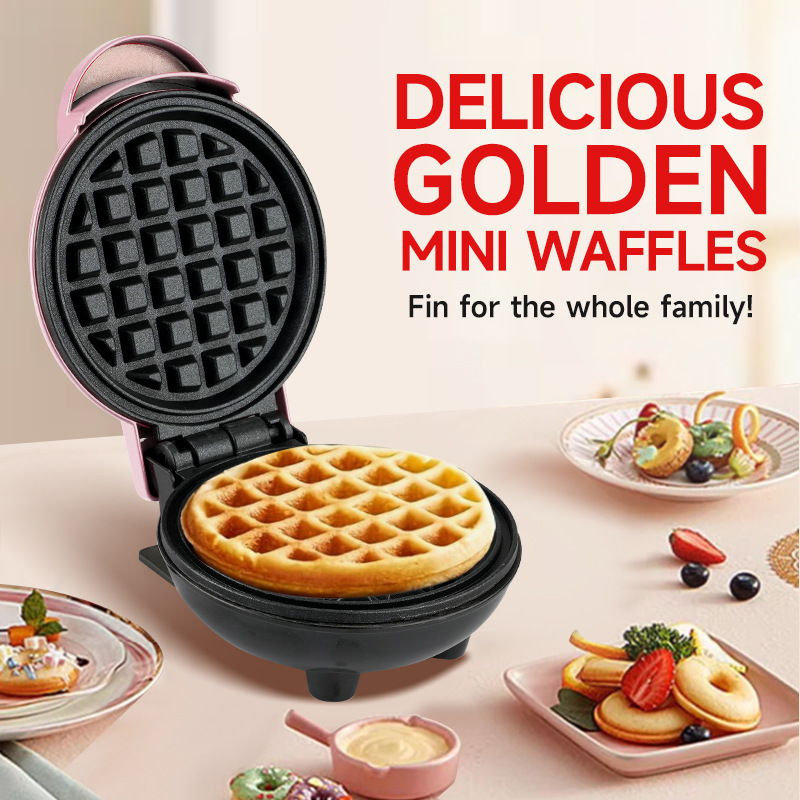 ミニワッフルメーカー 電気キッチン家電 車＆ホテル用 ステン - Mini Waffle Maker Machine のレビューと価格