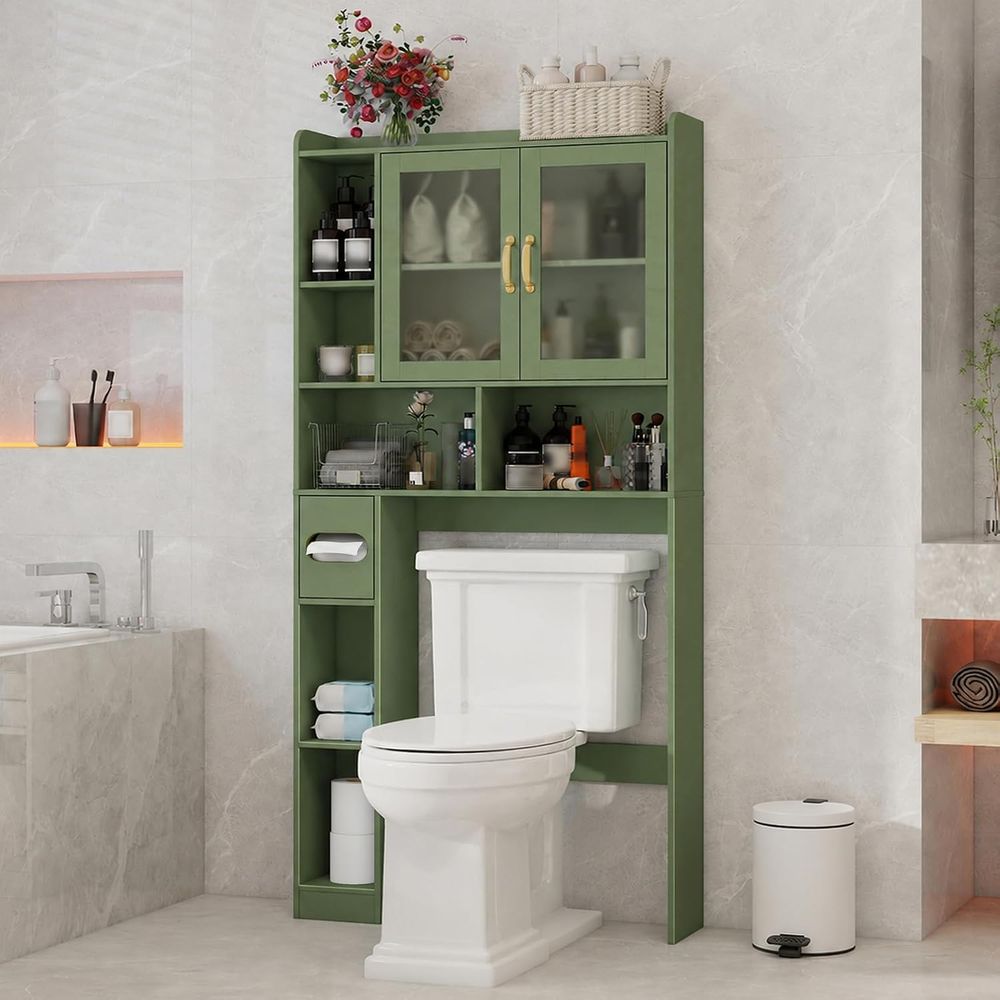 省スペースのアクリル製トイレ上収納キャビネット、家庭用、バス - Laundry のレビューと価格