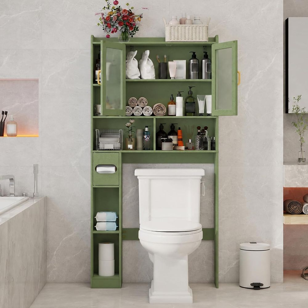 省スペースのアクリル製トイレ上収納キャビネット、家庭用、バス - Laundry のレビューと価格