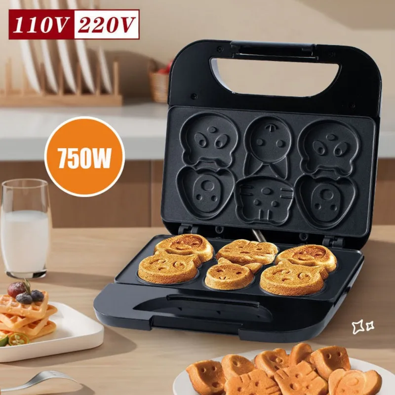 家庭用漫画風ビスケットマシン US 110V ドーナツマシン - Mini Waffle Maker Machine のレビューと価格