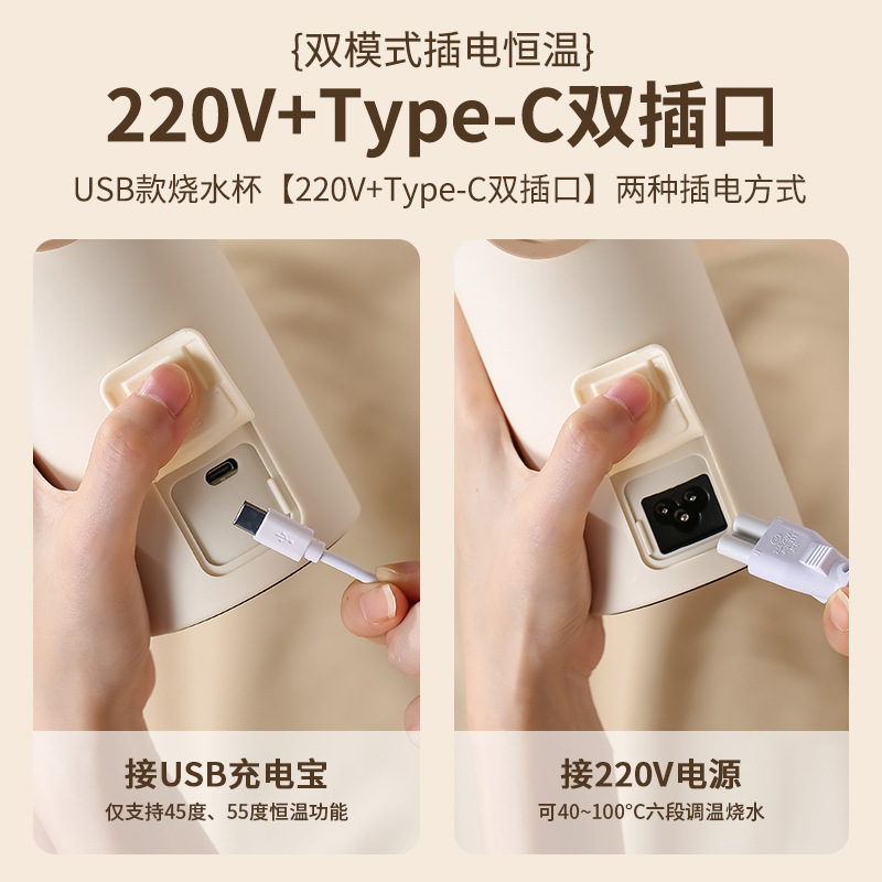 ポータブルミニ電気ケトル、温度調節加熱カップ、オフィスや旅行 - Electric Kettle Temperature Control のレビューと価格